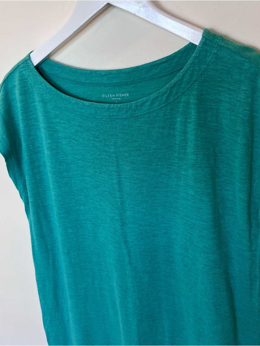 Eileen Fisher Hemp Organic Cotton Dress Women Small Green Shift Lightweight - Picture 2 of 6